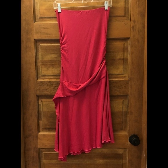 Island Importer/ NWT/ Women's Rayon Cocktail Island Dress/ Bright Pink / S - Picture 2 of 15